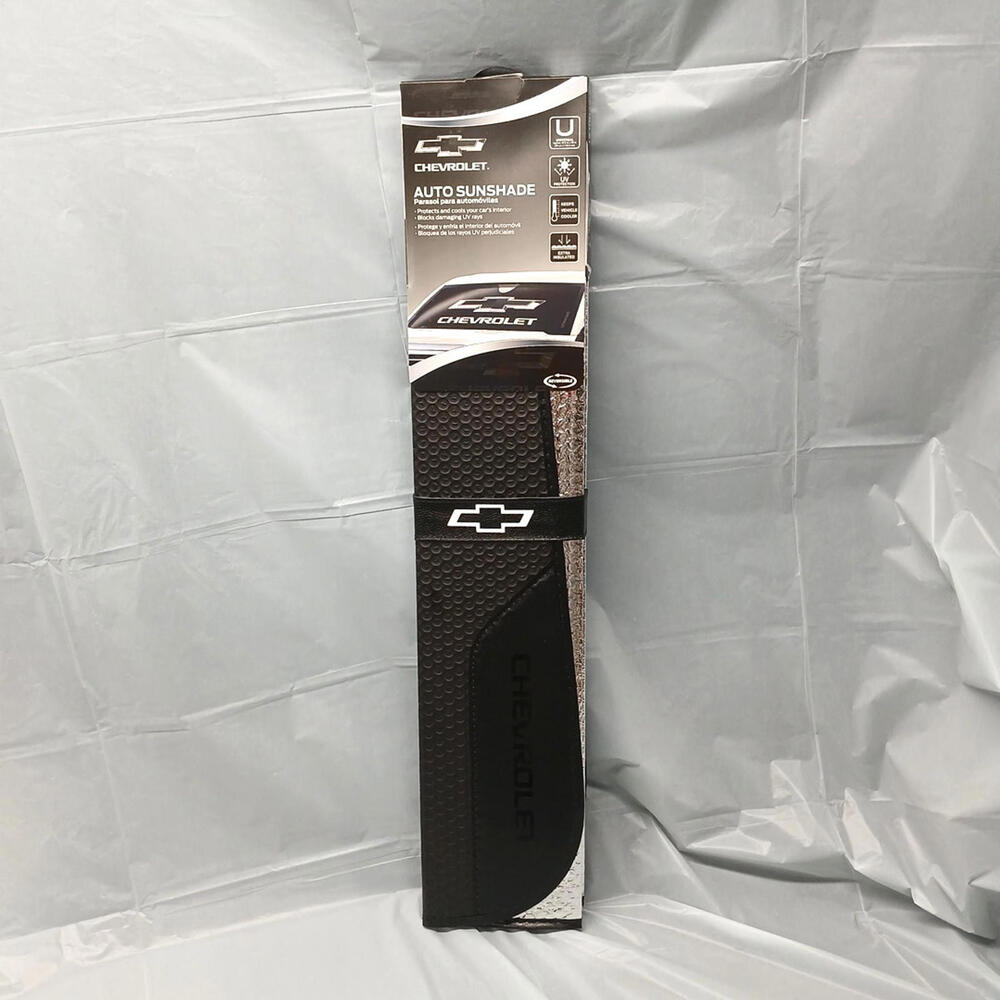 Chevrolet Official GM Black Folding Accordion Windshield 57" Sunshade Sun Shade - Picture 1 of 7